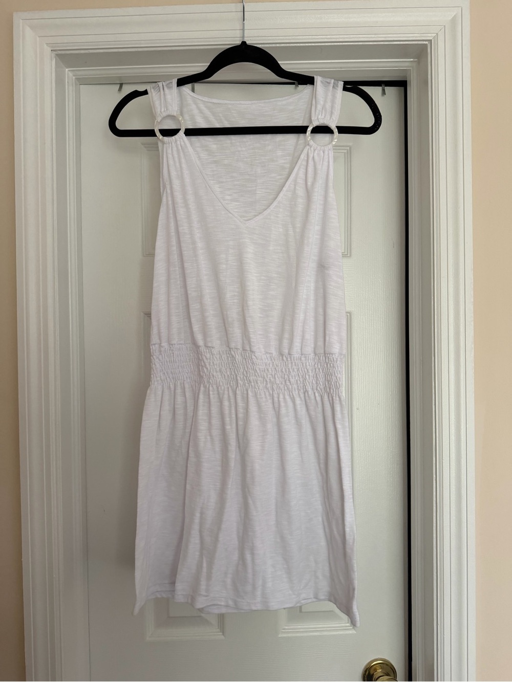 BECCA White Sleeveless Swim cover up
